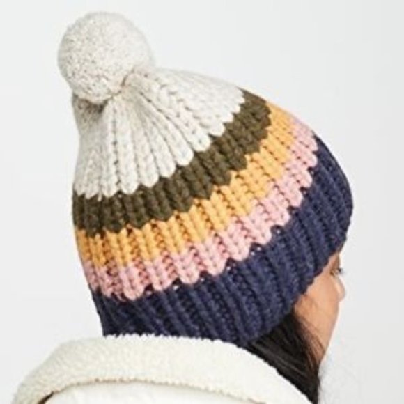 Madewell Striped Pom-Pom Beanie - Picture 2 of 2